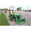 Image 4 : JD 1025R 4wd compact tractor, hydro 120R loader, AutoConnect 54D drive over mid-mount 54" deck, 234