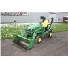 Image 2 : JD 1025R compact tractor, hydro, H120 loader, R4 tires, 2325 hours, Very Nice