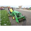 Image 4 : JD 1025R compact tractor, hydro, H120 loader, R4 tires, 2325 hours, Very Nice