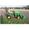 Image 5 : JD 1025R compact tractor, hydro, H120 loader, R4 tires, 2325 hours, Very Nice