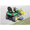 Image 6 : JD X738 4wd lawn tractor, JD high capacity 60" Drive Over deck, deluxe seat, JD front mount 47" snow