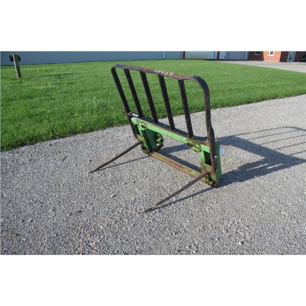 HLA 2 prong bale spear, JD 600/700 series coupler