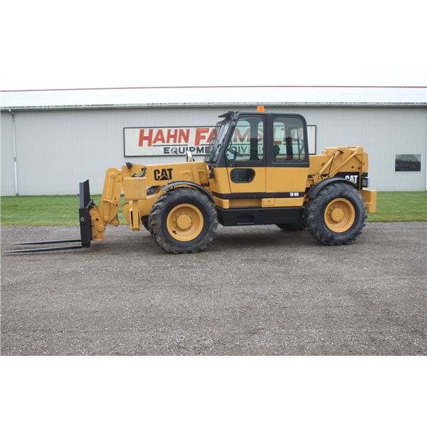 Caterpillar TH103 4wd Telehandler cab, 10,000 LB, 4 wheel steer, 3 stage mast w/ 44' lift, front sta