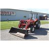 Image 3 : MF 240 2wd tractor, rops, 8 speed, Allied 395 loader, 14.9x24, QT bucket, 2389 hours