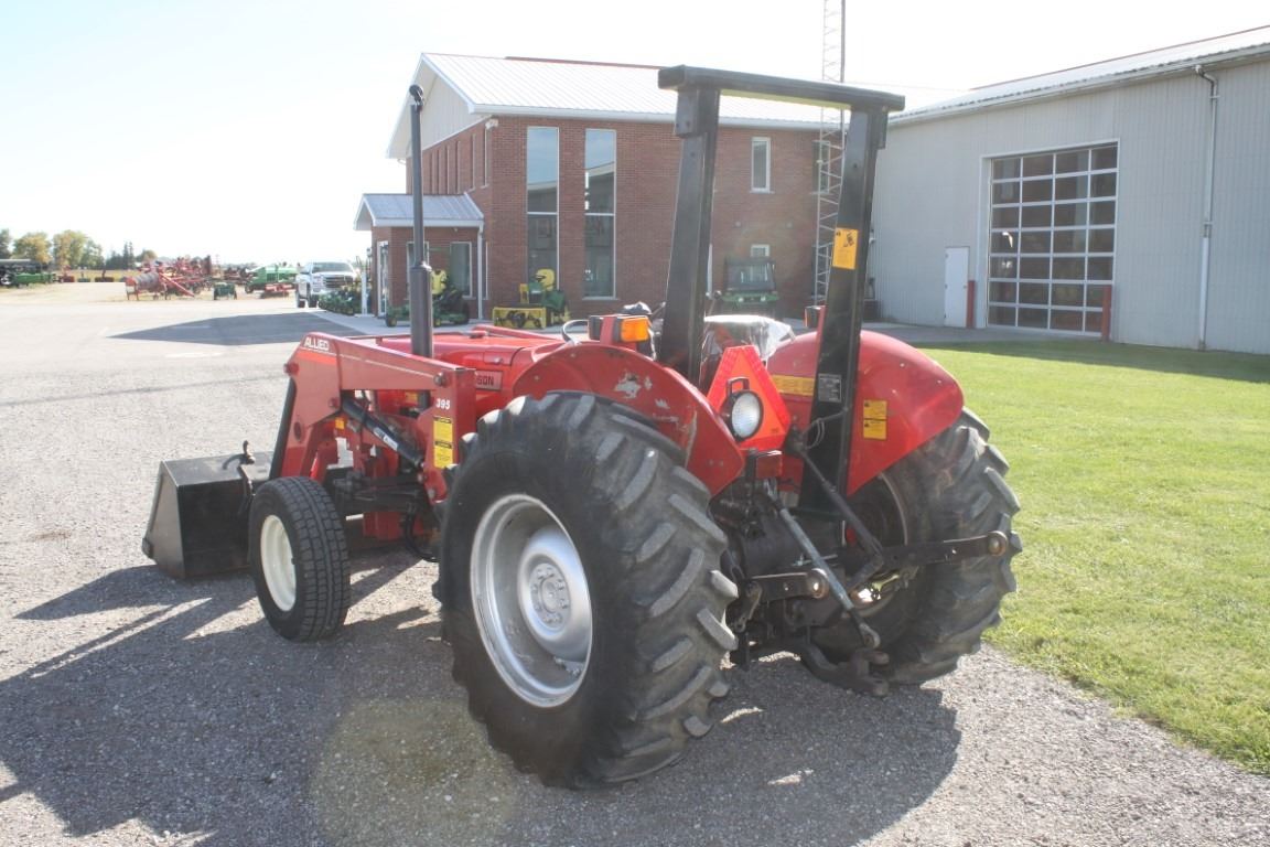 MF 240 2wd tractor, rops, 8 speed, Allied 395 loader, 14.9x24, QT