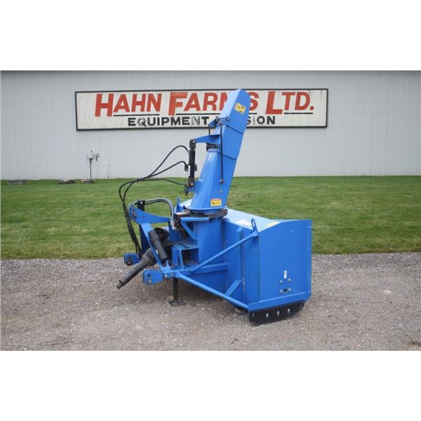 Agri Metal MS 2682 7' snowblower, hydraulic turn, hydraulic deflector, poly anti-scratch cutting edg