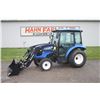 Image 1 : New Holland Boomer 55 4wd compact tractor, cab, air, Alo C18 loader, 2 remotes, Hydro, 6' bucket, 16
