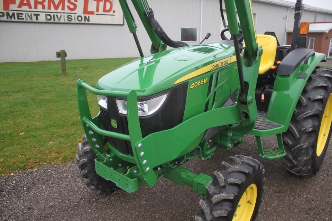 JD 4066M 4wd compact tractor, rops, JD 400E loader, 6' bucket, power ...