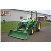 Image 2 : JD 4066M 4wd compact tractor, rops, JD 400E loader, 6' bucket, power reverser, 13.6x28, 115 hours