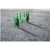 Image 2 : HLA 4200 Lb. 48" pallet fork, JD 400/500 series coupler, as New