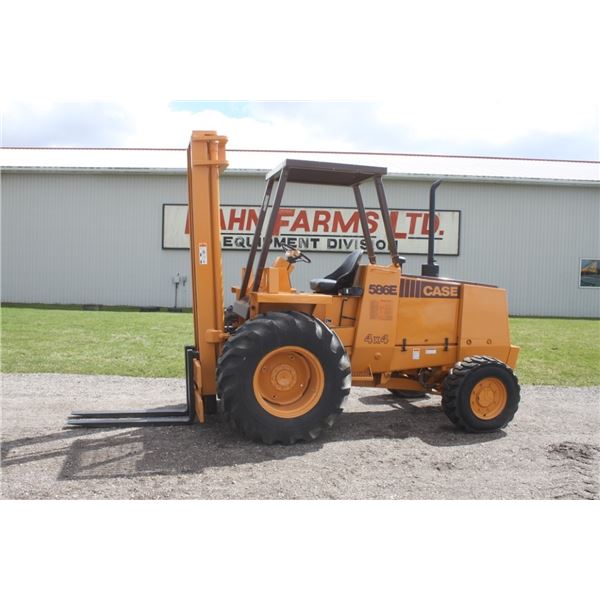 Case 586E 4wd forklift, rops, shuttle transmission, side shift, 6000 Lbs. capacity, Cummins engine,