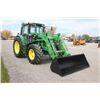 Image 4 : JD 6430 Premium 4wd tractor, cab, air, New H310 SL loader, New Alo 95" bucket, 24 speed Autoquad, 18