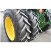 Image 10 : JD 6130M 2wd tractor, cab, air, power quad, 3 remotes, 18.4x38 axle duals, 8 front weights, 860 hour