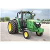 Image 4 : JD 6130M 2wd tractor, cab, air, power quad, 3 remotes, 18.4x38 axle duals, 8 front weights, 860 hour
