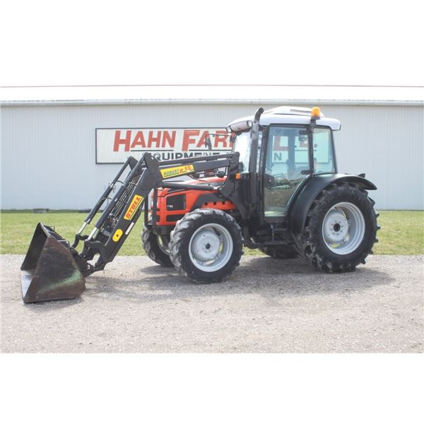 Agco GT 75 4wd tractor, cab, air, Stoll F15 SL loader, 480/70R30, 2 remotes, 4978 hours