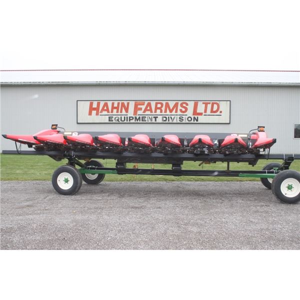 MF 3000 8 row corn head, adjustable deck plates, head sensing, single point hook up, one owner