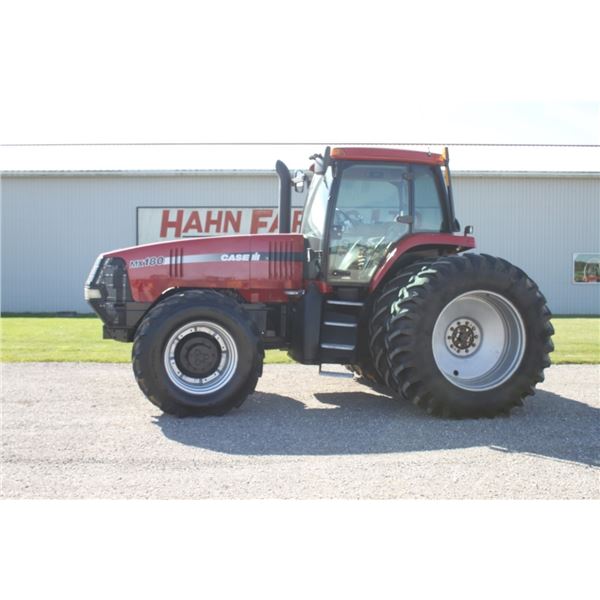 CIH MX180 4wd tractor, cab, air, 20.8x42 axle duals,3 remotes, 5005 hours, changeable pto, one owner