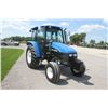 Image 4 : New Holland TL80 2wd tractor, cab, air, 24 speed power shuttle, 18.4x30, 2 remotes, 4 front weights,