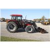 Image 5 : CIH 5240 4wd tractor, cab, air, Frey HR1120 SL high reach loader, JD 600 series QT, powershift, left
