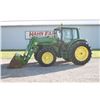 Image 1 : JD 6420 4wd tractor, cab, air, 640 SL loader, 24 speed auto quad, 2 remotes, 18.4x38, R&P axle, 4926