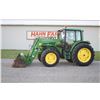 Image 2 : JD 6420 4wd tractor, cab, air, 640 SL loader, 24 speed auto quad, 2 remotes, 18.4x38, R&P axle, 4926