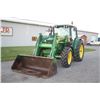 Image 3 : JD 6420 4wd tractor, cab, air, 640 SL loader, 24 speed auto quad, 2 remotes, 18.4x38, R&P axle, 4926