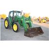 Image 5 : JD 6420 4wd tractor, cab, air, 640 SL loader, 24 speed auto quad, 2 remotes, 18.4x38, R&P axle, 4926
