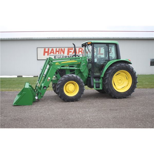 JD 6330 4wd tractor, cab, air, 673 SL loader, power quad, 18.4x38, 2 remotes, 8814 hours, very clean