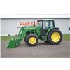 Image 1 : JD 6330 4wd tractor, cab, air, 673 SL loader, power quad, 18.4x38, 2 remotes, 8814 hours, very clean
