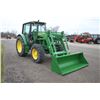 Image 4 : JD 6330 4wd tractor, cab, air, 673 SL loader, power quad, 18.4x38, 2 remotes, 8814 hours, very clean