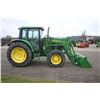 Image 5 : JD 6330 4wd tractor, cab, air, 673 SL loader, power quad, 18.4x38, 2 remotes, 8814 hours, very clean
