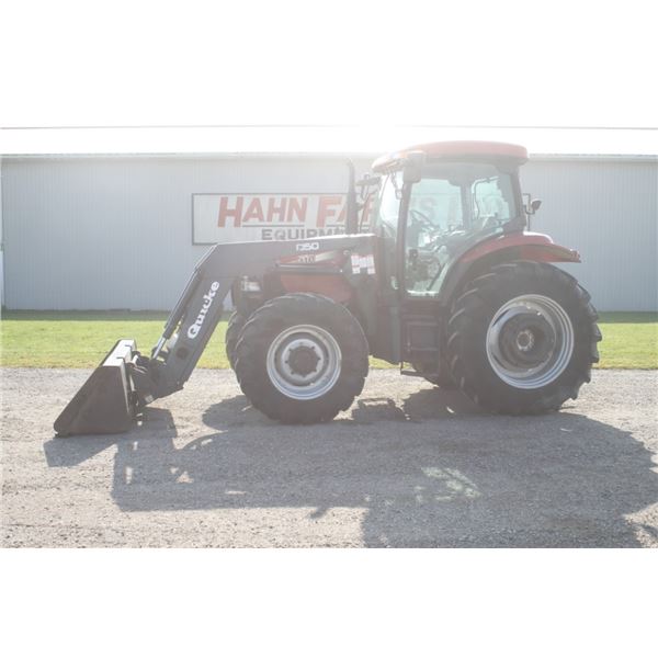 CIH MXU 110 4wd tractor, cab, air, Alo Q50 loader, 18.4x38, rear wheel weights, 2 remotes, 3001 hour