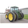 Image 8 : JD 7210 4wd tractor, cab, air, 420/80R46 axle duals, 20 speed power quad w/ creeper & left hand reve