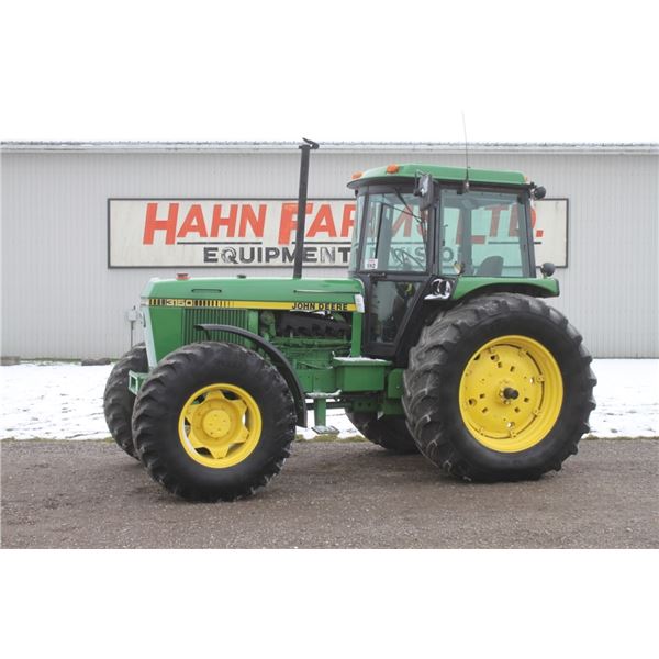 JD 3150 4wd tractor, cab, air, hi/lo, 2 remotes, 600/65R38, R&P axle
