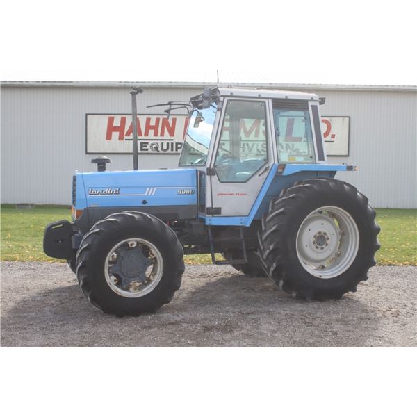 Landini Zinc 9880 4wd tractor, cab, air, 3 remotes, 18.4x34, 6 front weights, 6848 hours, one owner