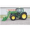 Image 1 : JD 6420 4wd tractor, cab, air, 640 SL loader, IVT, 2 remotes, 18.4x38, buddy seat, electric joy stic
