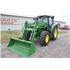 Image 2 : JD 6420 4wd tractor, cab, air, 640 SL loader, IVT, 2 remotes, 18.4x38, buddy seat, electric joy stic