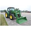 Image 4 : JD 6420 4wd tractor, cab, air, 640 SL loader, IVT, 2 remotes, 18.4x38, buddy seat, electric joy stic