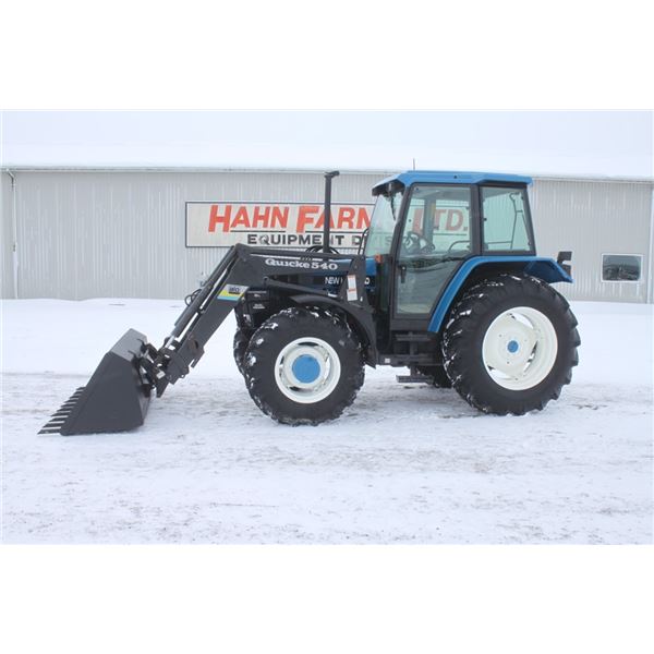 Ford 7740 SL 4wd tractor, cab, air, Alo 540 SL loader, 2 remotes, 18.4-34, 4404 hours