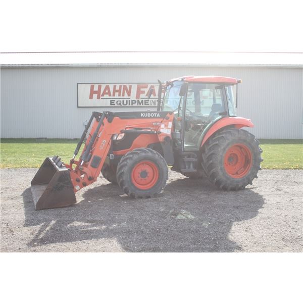 Kubota M7040 4wd tractor, cab, air, M25 SL loader, hydraulic shuttle