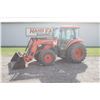 Image 1 : Kubota M7040 4wd tractor, cab, air, M25 SL loader, hydraulic shuttle, 16.9x28, 1 remote, 2990 hours