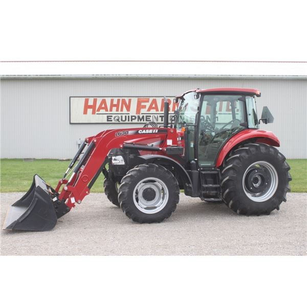 CIH Farmall 85C 4wd tractor, cab, air, , L630 loader, hydraulic QT bucket, 12x12 powershuttle, front