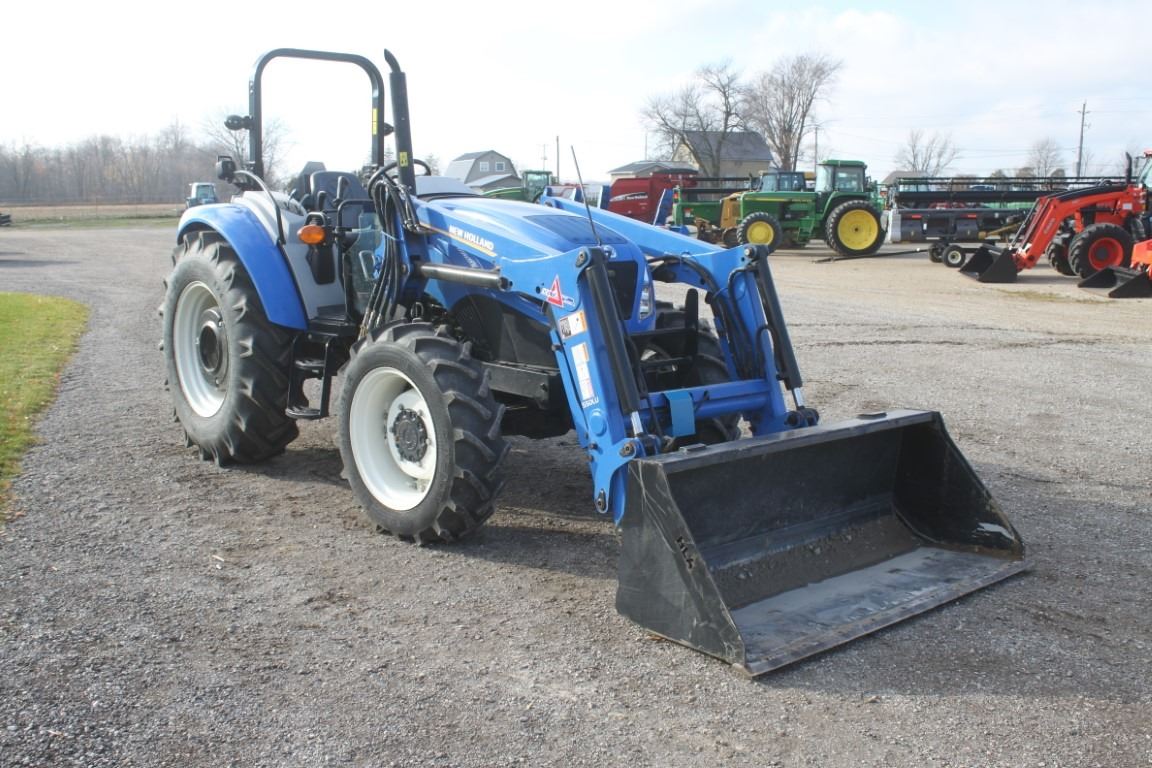 New Holland WorkMaster 75 4wd tractor, rops, 550LU loader, 12x12
