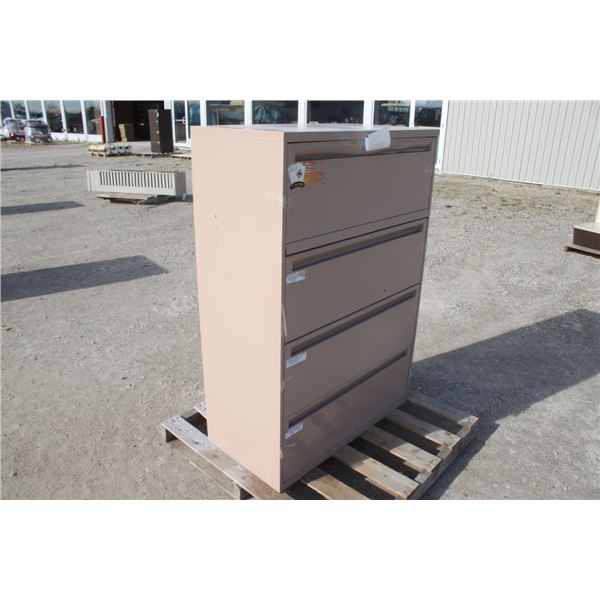 Unknown 4 drawer beige filing cabinet, 36"x18"x52"