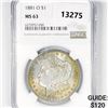 Image 1 : 1881-O Morgan Silver Dollar NGC- MS63