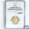 Image 1 : 1915 $2.50 Gold Quarter Eagle NGC- MS63