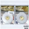 Image 1 : 2 Coin Set 2021 Gold $5 Eagle, T1 & 2 ANACS- MS70