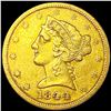 Image 1 : 1844 $5 Gold Half Eagle UNCIRCULATED