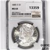Image 1 : 1885-S Morgan Silver Dollar NGC- MS64