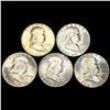 Image 1 : 1948-1963 (5) Franklin Half Dollars CLOSELY